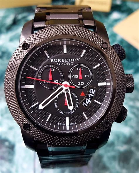 burberry bu7703|BU7703 Burberry Endurance Sport Watch 44mm Black Steel.